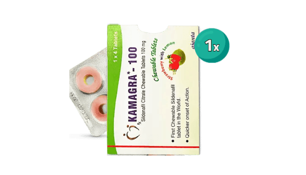 Verpakking Kamagra tabletten die je online kunt bestellen