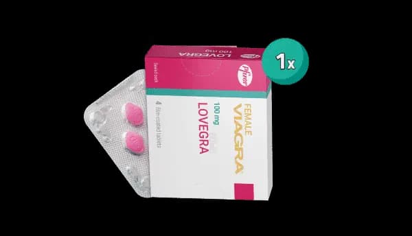 Doosje Lovegra, een soort kamagra voor vrouwen, dat je online kunt bestellen