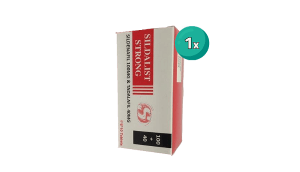 Doosje Sildalist Strong, een kamagra product dat je online kunt bestellen